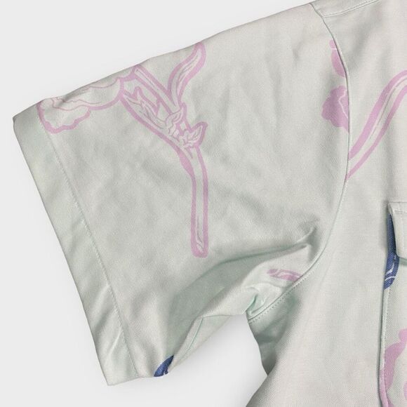 Nike SB Floral Skateboard Polo Shirt Blue Green Pink DM0169-394 Mens size M New - Picture 5 of 10